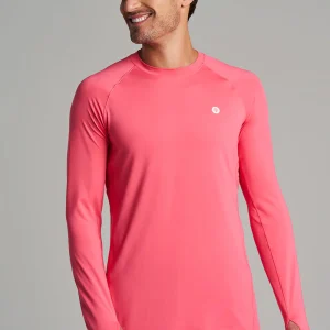 Men's Agility Long Sleeve Performance T-shirt | Sunkist Coral