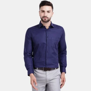 Men's Luthai Supima Mercerised Cotton Floral Textured Jacquard Design Regular Fit Shirt