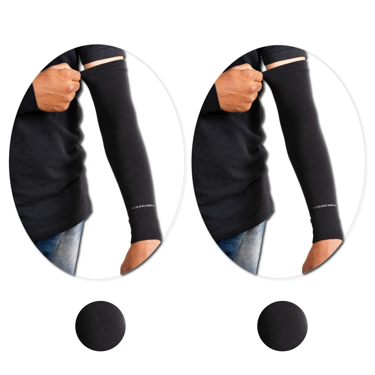 Young Wings Antibacterial Bamboo Fabric Arm Protectors for Unisex (Pack of 2 - Pairs) - Image 6