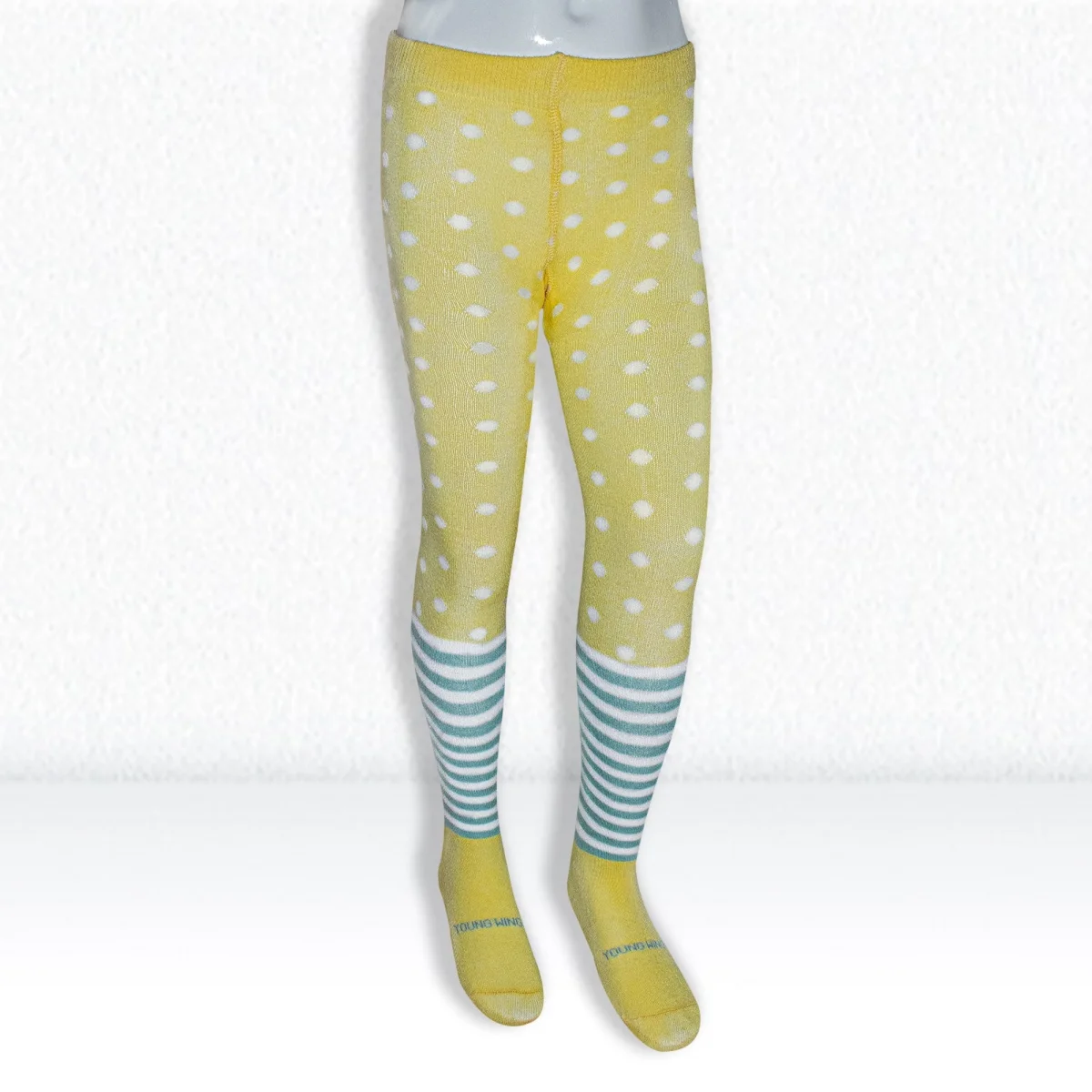 Young Wings Antibacterial Kids Circle & Stripe Design Tights - DT 1006 - Pack of 1 - Image 6